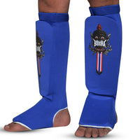 Blue Tubular Shin Guards