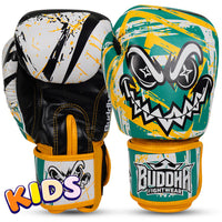 Guantes Infantiles Buddha Creepy Verde Amarillo Blanco