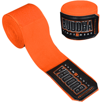 Orange Cotton Semi-Elastic Boxing Wraps