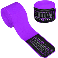 Purple Cotton Semi-Elastic Boxing Wraps