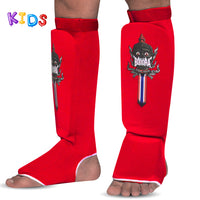 Red Children's Tubular Shin Guards