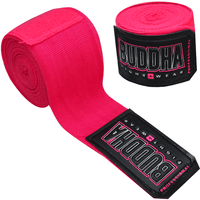 Fluor Pink Cotton Semi Elastic Boxing Handwraps