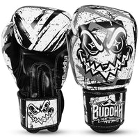Guantes Buddha Creepy Blanco Negro para Boxeo y Muay Thai