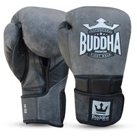 Muay Thai Kick Boxing Legend Black Broken Leather Boxing Gloves