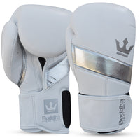 Muay Thai Kick Boxing Epic White Leather Boxing Gloves