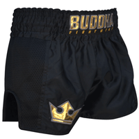 Muay Thai Kick Boxing Buddha Retro Premium Black Pants. SEE SIZING