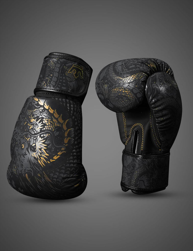 Guantes de Boxeo Dragon Negros - Buddha Fight Wear