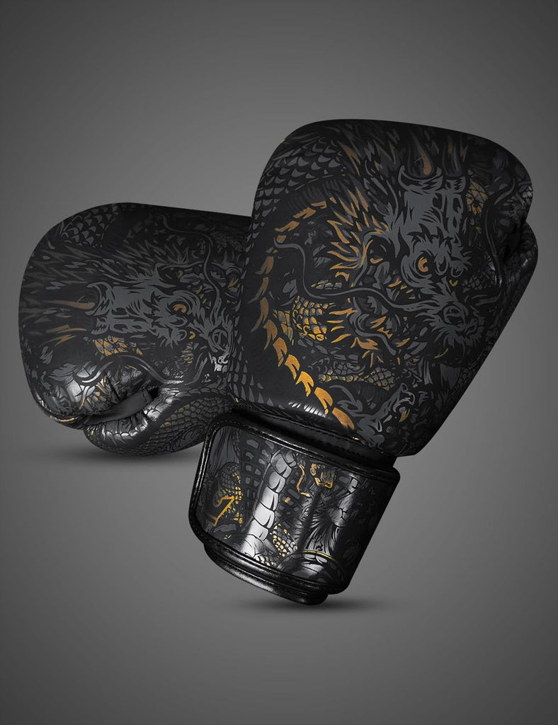 Guantes de Boxeo Dragon Negros - Buddha Fight Wear