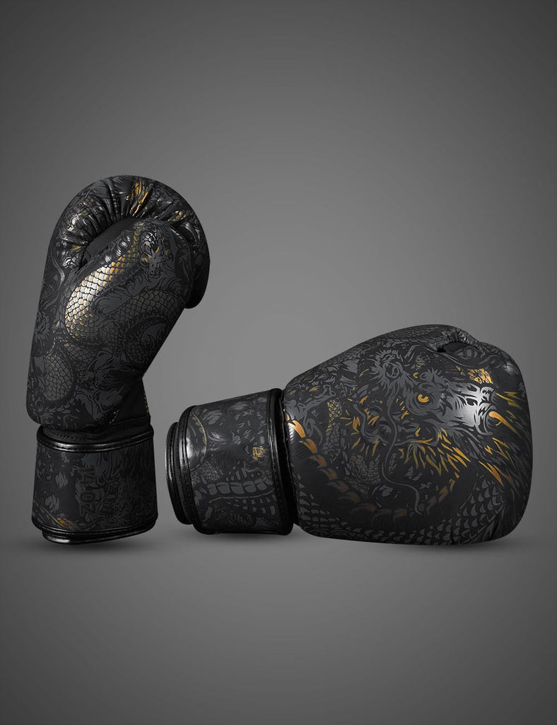 Guantes de Boxeo Dragon Negros - Buddha Fight Wear